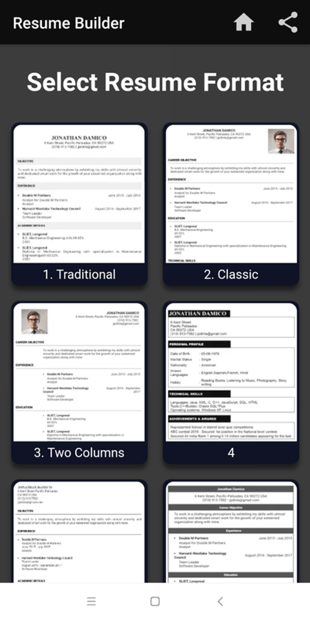 free resume builder cv maker templates pdf formats apk for free resume builder software